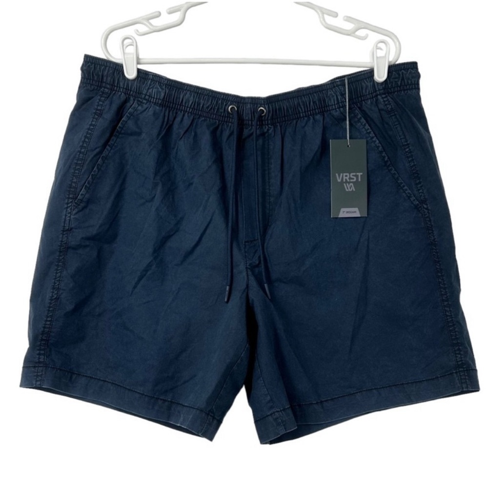 VRST THE EASY SHORTS MENS SIZE XL SLATE STRETCH ACID WASH COTTON BLEND ATHLETIC
